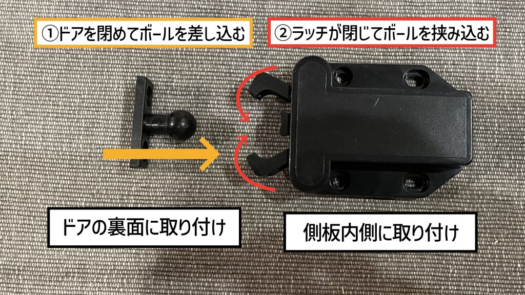 プッシュラッチ分離状態